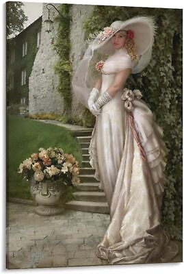#ad Elegant Victorian Fashion Lady Painting Living Room Wall Art Painting On Canvas $28.90