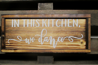 #ad #ad In this Kitchen Farmhouse Rustic Looking Wood Sign Wall Decor Made in the USA $24.99